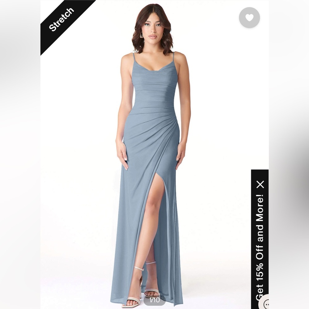 Azazie ‘Deandra’ bridesmaid dress- color: Dusty Blue